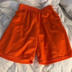 Boys Orange basketball shorts S